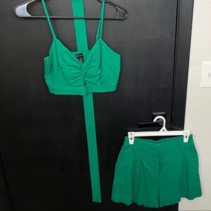 House of Harlow 1960 Green Jumpsuit Set